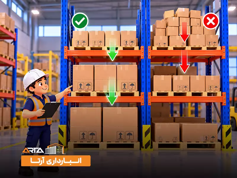 استاندارد چیدمان کالا روی قفسه انبار: 1. اصول توزیع وزن کالا