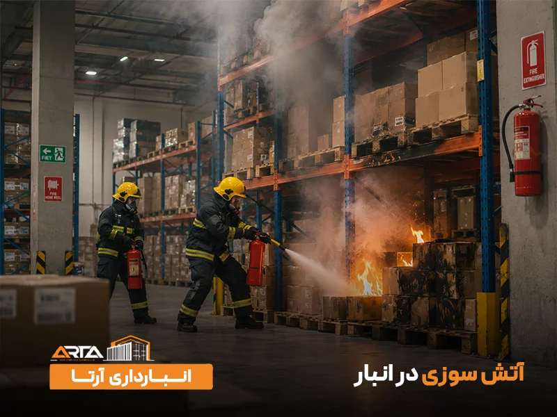 آتش‌ سوزی در انبار