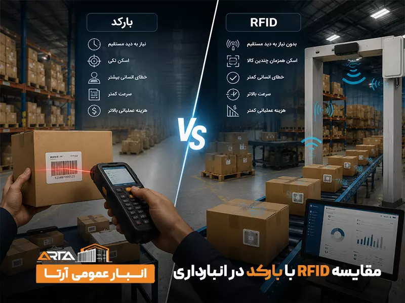 مقایسه RFID با بارکد در انبارداری
