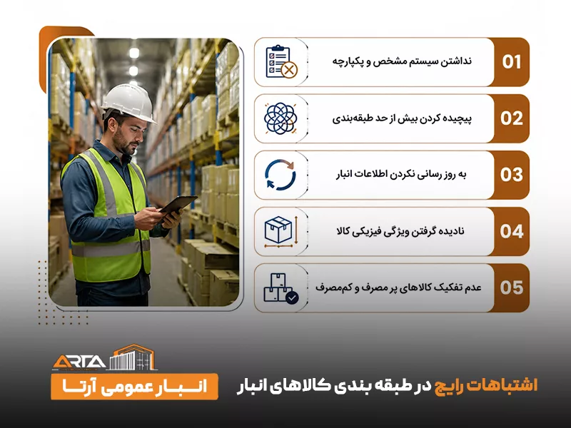 اشتباهات رایج در طبقه‌ بندی کالاهای انبار