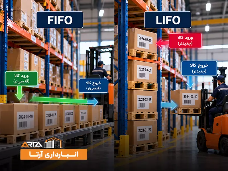 اصول مدیریت انبارداری: 1. FIFO و LIFO